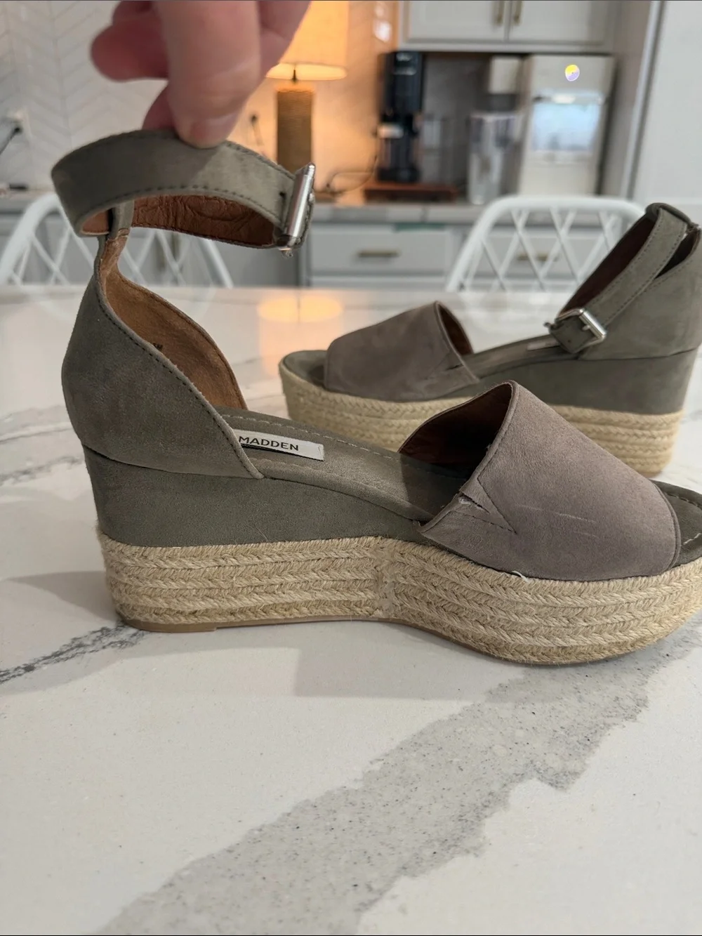 Steve Madden Apolo Suede Espadrille Platform Wedges/ 8.5